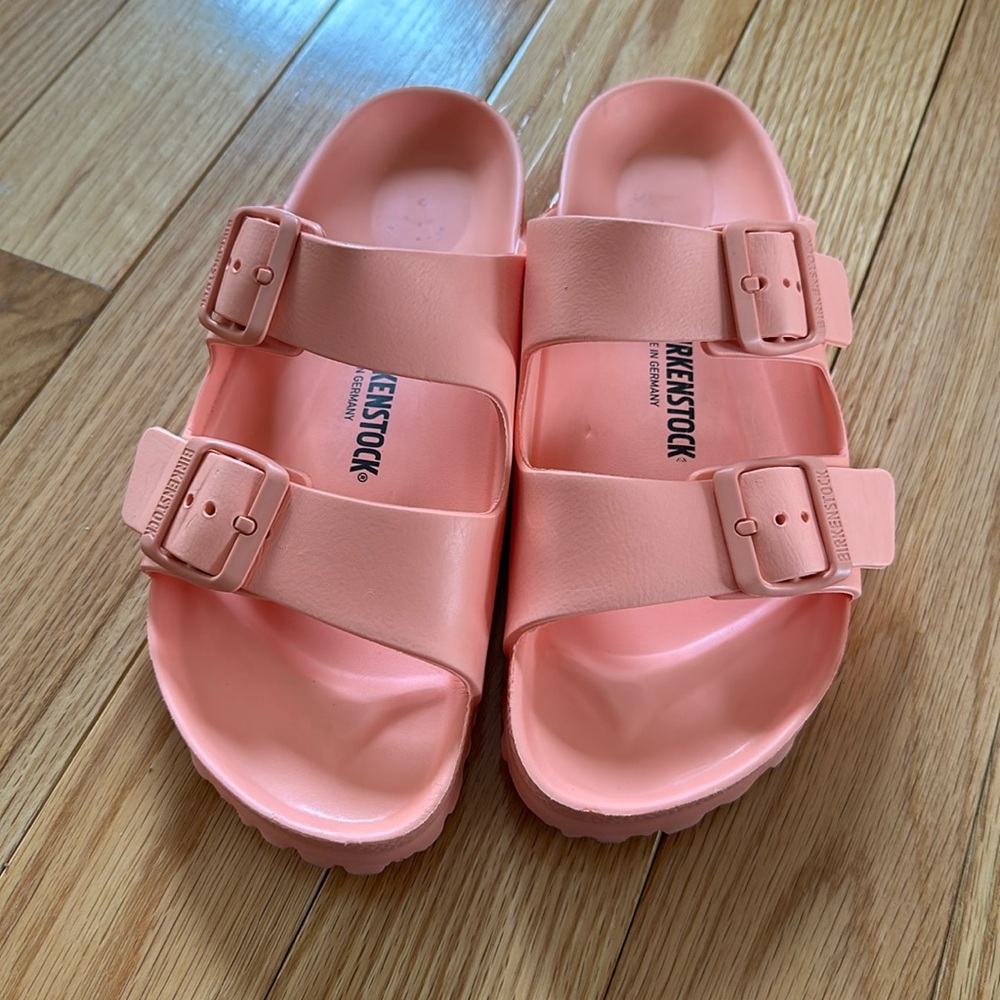 Birkenstock Arizona EVA - narrow size 38 / 7.5 - coral peach